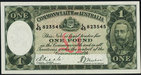 Australia One Pound banknote 1933 King George V|World Banknotes & Coins Pictures | Old Money ...