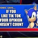 Sonic Says Meme Generator - Imgflip