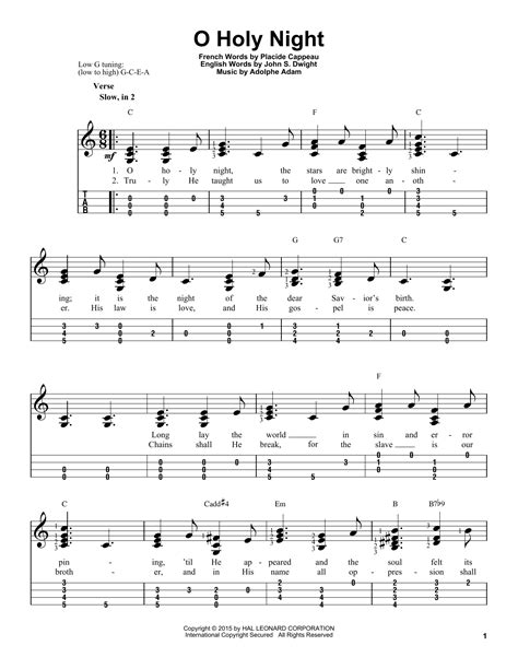 O Holy Night sheet music by Adolphe Adam (Ukulele – 161415)