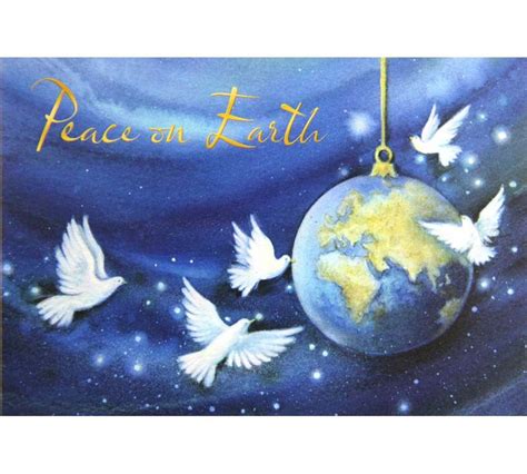 Box of 10 Christmas Cards Peace on Earth Doves | Vintage christmas cards, Christmas art, Dove ...