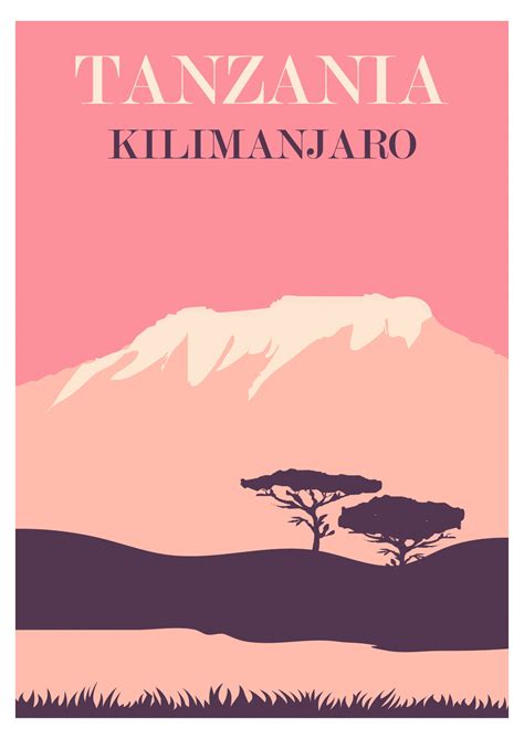 Tanzania Kilimanjaro Travel Poster Free Stock Photo - Public Domain ...