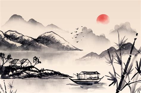 Free Vector | Watercolor chinese style background