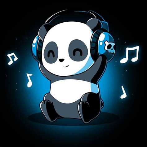 Panda Playlist t-shirt TeeTurtle | Panda bear art, Panda drawing ...