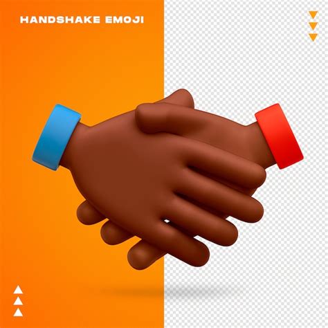 Premium PSD | Handshake emoji isolated