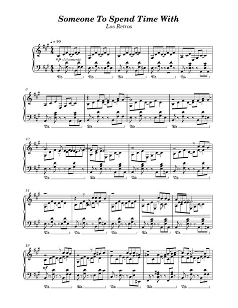 Someone to spend time with – Los Retros . Sheet music for Piano (Solo) | Musescore.com