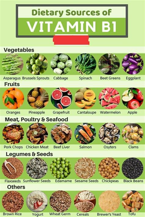 Dietary sources of vitamin B1 | Makanan sehari-hari, Makanan sehat, Nutrisi