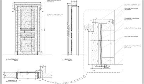 Wooden Door Shop Drawing | Object drawing, Wooden doors, Autocad