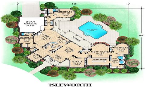 Isleworth 5336 - 3 Bedrooms and 3 Baths | The House Designers Luxury Floor Plans, Luxury House ...