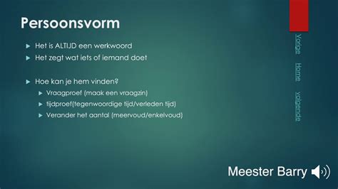 Persoonsvorm - Uitleg ontleden - YouTube