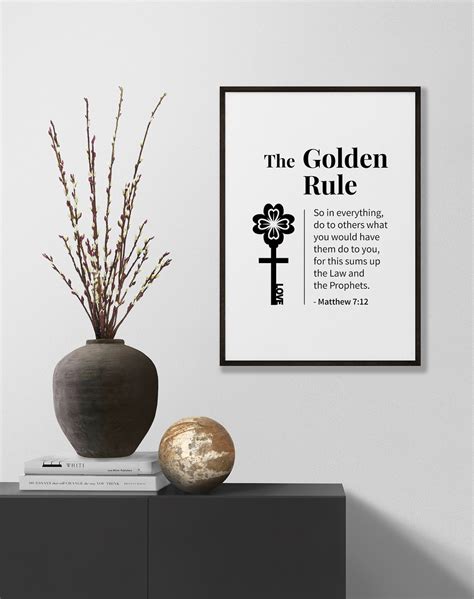 The Golden Rule, Bible Verse Wall Art, Matthew 7 12, Bible Quote Print ...