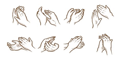 Hand Drawn Hands Clapping 172773 Vector Art at Vecteezy