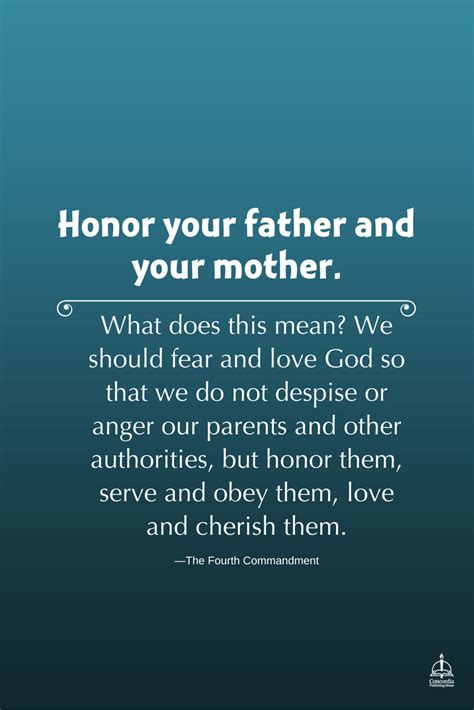 The Fourth Commandment | Fourth commandment, Commandment quotes, Catechism