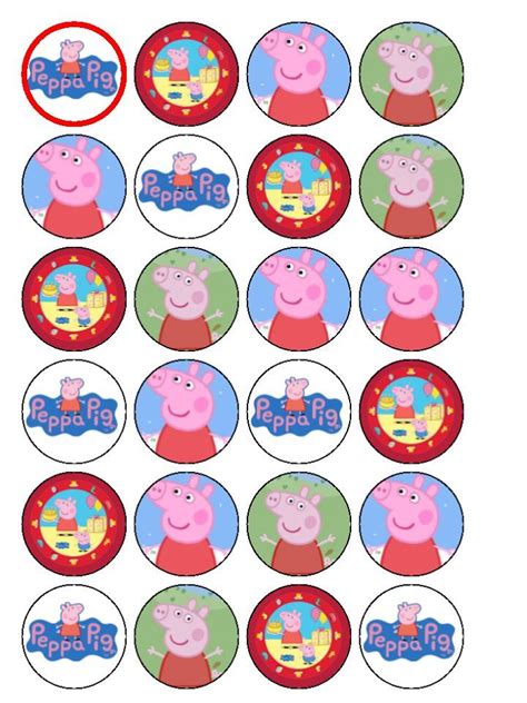 cupcake toppers | Peppa pig, Peppa pig birthday party, Peppa pig birthday