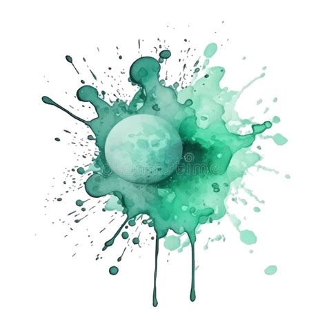 Watercolor Splash. Bright Colorful Painted Splatter Stain Brush Strokes on White Background ...