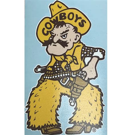 Wyoming Cowboys 12" Pistol Pete Decal | Brown and Gold