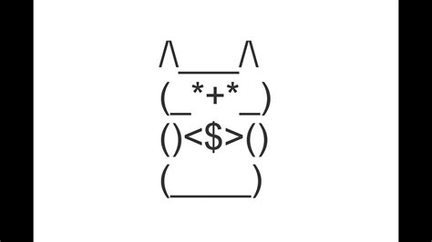 Front View Cat - Copy and Paste Text Art - YouTube