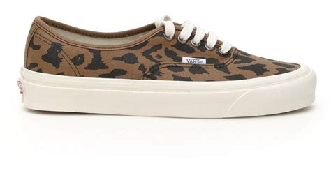 Vans Cotton Authentic 44 Dx Leopard Print Lace Up Sneakers in Brown - Lyst