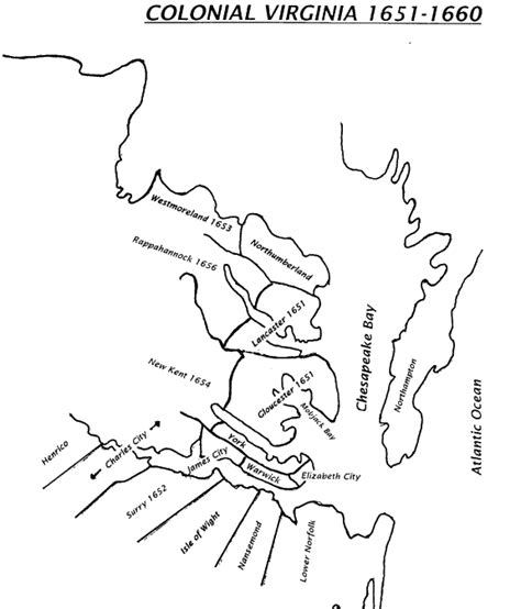 Colonial Virginia County Formation Maps