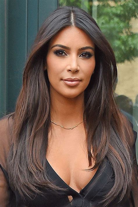 Kim Kardashian Middle Parting Long Straight Lace Front Human Hair Wigs 24 Inches.#wigs#hairstyle ...