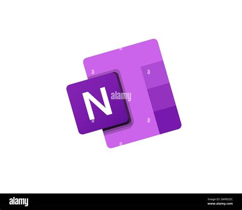 Microsoft OneNote, rotated logo, white background Stock Photo - Alamy