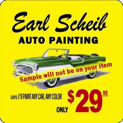 Earl Scheib Auto Painting Personalized 8" x 8" Aluminum Metal Sign 4 ...