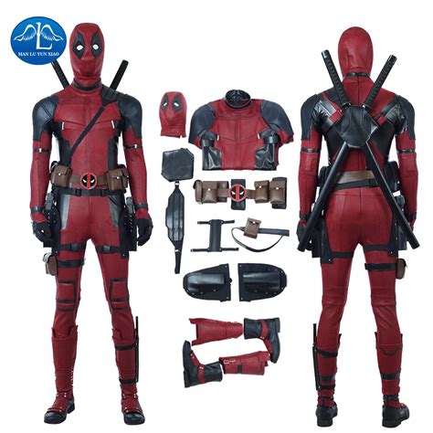 Aliexpress.com : Buy MANLUYUNXIAO New Men's Deadpool 2 Costume Updated Version Halloween ...