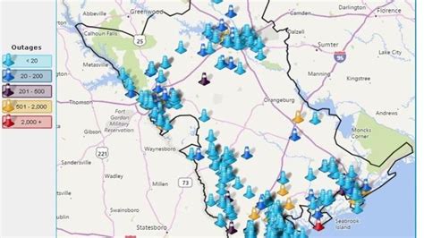 Sceg Power Outage Map - Globe Map Of Usa