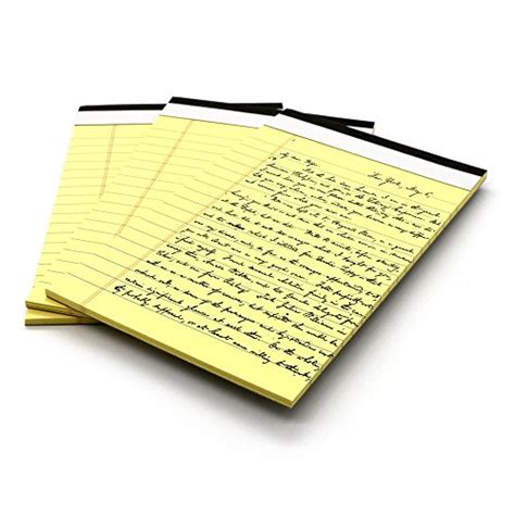 Jr. Legal pad, small note pads legal Ruled Writing Pad. Perforated Edge ...