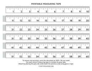 Free Printable Measuring Tape PDF - Measuring Tape Printable