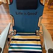 Amazon.com : Life is Good Beach Chair with Cooler, Backpack Straps, Storage Pouch and Cup Holder ...