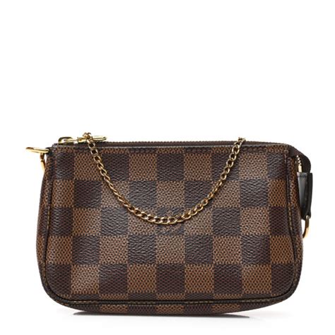 LOUIS VUITTON Damier Ebene Mini Pochette Accessories 1365748 | FASHIONPHILE