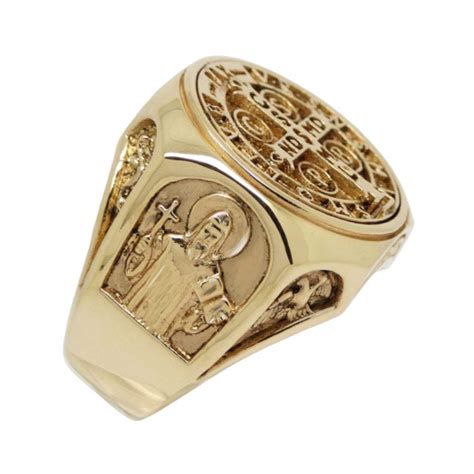 14K SOLID GOLD HEAVY Custom made Christian Roman Catholic "Saint ...