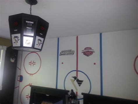 Pin by Chris Stovall on MLB/NHL/Surf | Hockey room, Man cave basement decor, Man cave home bar