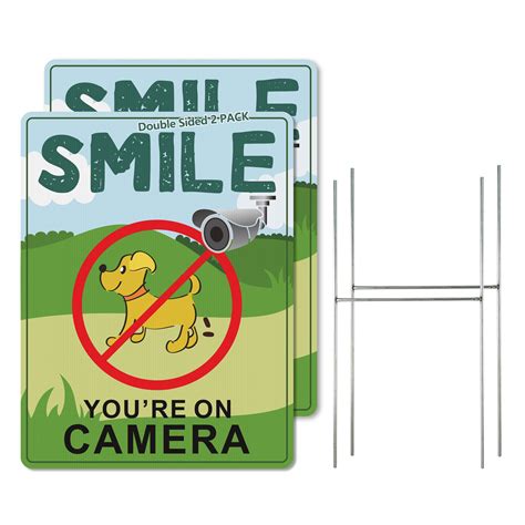 Snapklik.com : Funny Smile Youre On Camera Yard Signs