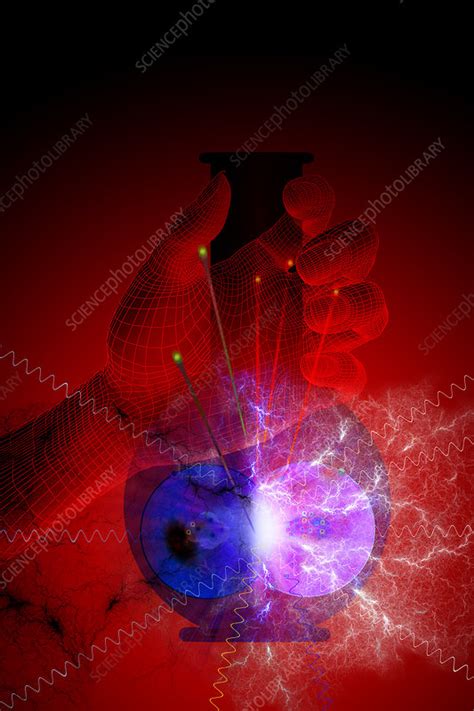 Matter-Antimatter Collision, illustration - Stock Image - C028/0996 - Science Photo Library