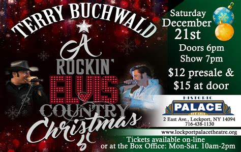 A Rockin Elvis Country Christmas featuring Terry Buchwald - Lockport Palace Theater