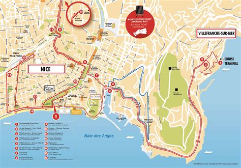 Nice Attractions Map PDF - FREE Printable Tourist Map Nice, Waking ...