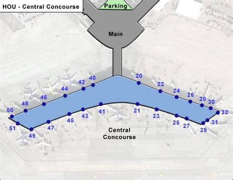 Houston Hobby Airport Terminal Map