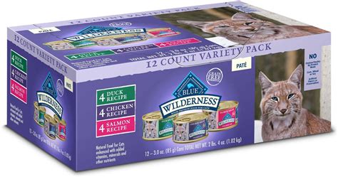 BLUE BUFFALO Wilderness Pate Variety Pack Duck, Chicken & Salmon Grain ...