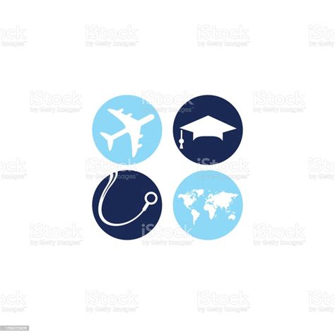 Study Abroad Vector Logo Design Stock Illustration - Download Image Now ...