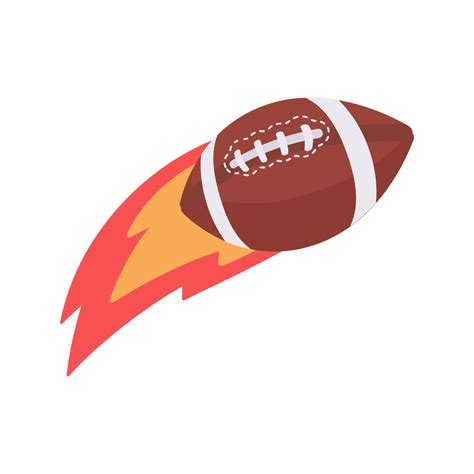 american football burst into flames. american football match elements ...