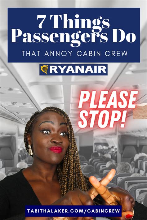 7 WAYS PASSENGERS ANNOY CABIN CREW! Especially @Ryanair/budget airlines Cabin Crew Flight ...