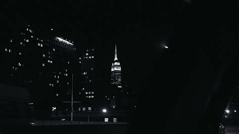 HD wallpaper: new york, united states, dark, black and white, building ...