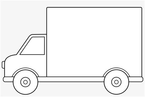 Delivery Truck Line Art - Food Truck Clip Art Black And White PNG Image | Transparent PNG Free ...