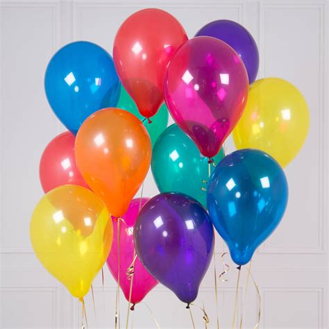 Pack Of 14 Jewel Rainbow Party Balloons By Bubblegum Balloons | notonthehighstreet.com