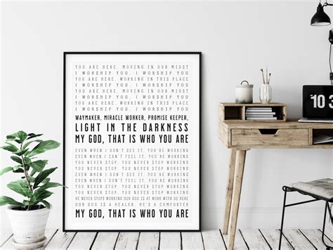 Waymaker Michael W. Smith Song Lyrics Printable Wall Art | Etsy