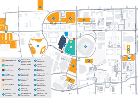 AU Commencement Parking Map