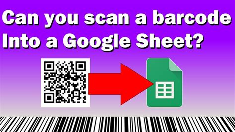 Can you scan a barcode into a Google Sheet? - YouTube