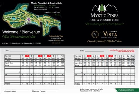 Scorecard – Mystic Pines Golf