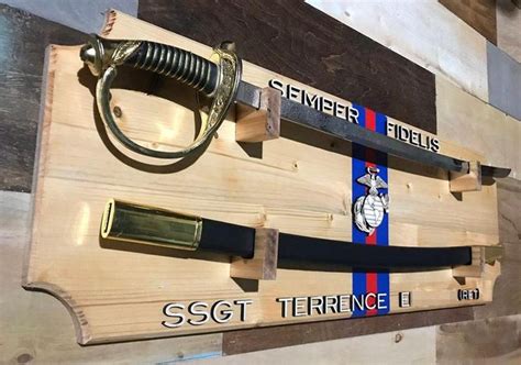 Custom Wooden NCO/ Officer Military Sword Display | Military sword ...